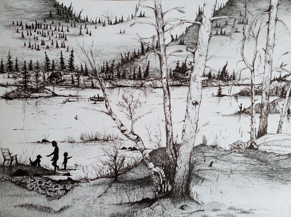Sybille Hörseljau - Norwegischer Bergsee Poster Kunstdruck - Sybille Hörseljau, keine Angabe, Deutschland Wandbild