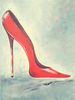 Iris Clavien - Roter High Heel Poster Kunstdruck - Iris Clavien, Hameln, Deutschland Wandbild