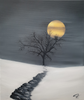 Guillaume Engelen - Vollmond-Schneebaum Poster Kunstdruck - Guillaume Engelen, Asse, Belgien Wandbild