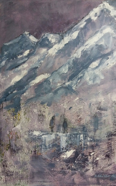 Angelika Scheibler - Blaue Berge Poster Kunstdruck - Angelika Scheibler, Nürnberg, Deutschland Wandbild