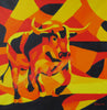 Beate Blume - Fiery Bull Power Poster Kunstdruck - Beate Blume, Kempen, Deutschland Wandbild
