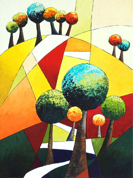 Marion Dahmen - Landschaft mit Bäumen Poster Kunstdruck - Marion Dahmen, Duisburg, Deutschland Wandbild