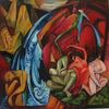 Annegret Warth - Der Wasserfall - Hommage an Franz Marc
