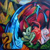Annegret Warth - Hommage an Franz Marc Poster Kunstdruck - Annegret Warth, Bühl, Deutschland Wandbild