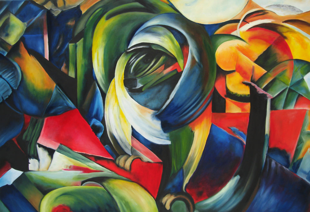 Annegret Warth - Der Mandrill - Hommage an Franz Marc