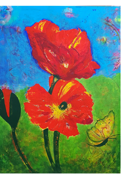 Iris Clavien - Red Summer Poster Kunstdruck - Iris Clavien, Hameln, Deutschland Wandbild