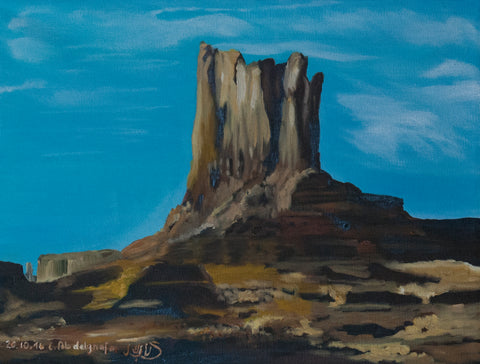 Claudia Lüthi alias Abdelghafar - Fels des Monuments Valley
