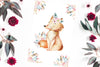 Flower fox Poster Kunstdruck - Kunst für Kinder, KUNST-ONLINE Wandbild
