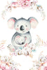 Flower koalas Poster Kunstdruck - Kunst für Kinder, KUNST-ONLINE Wandbild