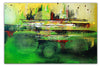 Alexandra Brehm - Motion in Grün Gelb Poster Kunstdruck - Alexandra Brehm, keine Angabe, Deutschland Wandbild