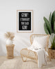 Gym? I thought you said gin! Poster Kunstdruck - Typografie, KUNST-ONLINE Wandbild
