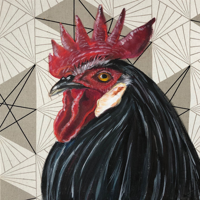 Anja Rieke - Hahn schwarz