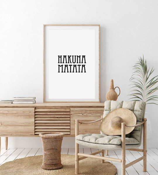 Hakuna matata Poster Kunstdruck - Typografie, KUNST-ONLINE Wandbild