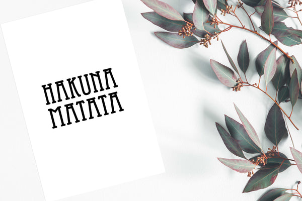 Hakuna matata Poster Kunstdruck - Typografie, KUNST-ONLINE Wandbild