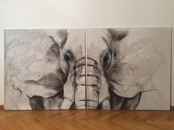 Anja Wilhelmer - Das Portrait eines Elefanten Poster Kunstdruck - Anja Wilhelmer, Graz, Österreich Wandbild