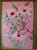 Gerd Leyerer - Gerbera Blüten strukturiert hinter einem Kirschblüten Zweig Poster Kunstdruck - Gerd Leyerer, Sprockhövel, Deutschland Wandbild