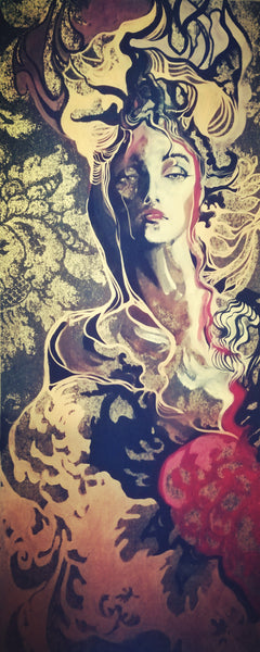 Katarina Hvozdarova Daro - 1/2 Herz Poster Kunstdruck - Katarina Hvozdarova Daro, Leibnitz, Österreich Wandbild