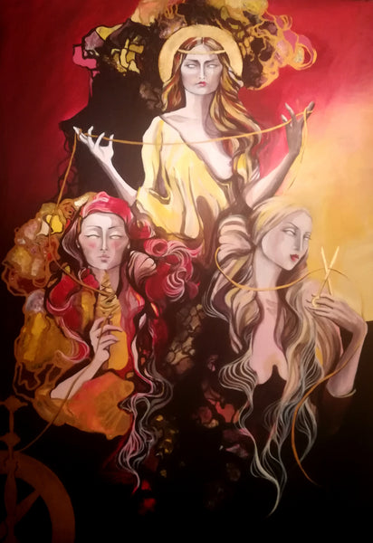 Katarina Hvozdarova Daro - Der Lebensfaden Poster Kunstdruck - Katarina Hvozdarova Daro, Leibnitz, Österreich Wandbild