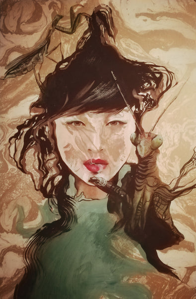 Katarina Hvozdarova Daro - Die Gottesanbeterin Poster Kunstdruck - Katarina Hvozdarova Daro, Leibnitz, Österreich Wandbild