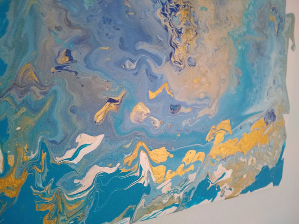 Monika Graf - Die Kunst in blau Poster Kunstdruck - Monika Graf, Halbturn, Österreich Wandbild