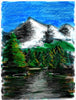 Qendresa Miroci - Digitale Berge Poster Kunstdruck - Qendresa Miroci, Hamburg, Deutschland Wandbild