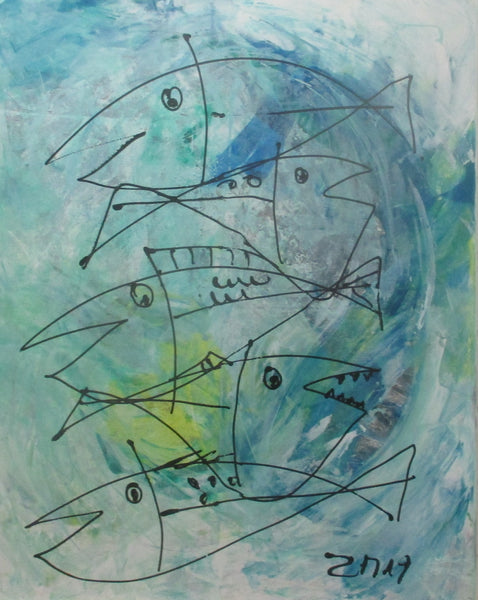 Sonja Zeltner-Müller - Fische Poster Kunstdruck - Sonja Zeltner-Müller, Düsseldorf, Deutschland Wandbild