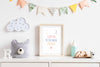 I love you to the moon and back Poster Kunstdruck - Typografie Kinder, KUNST-ONLINE Wandbild