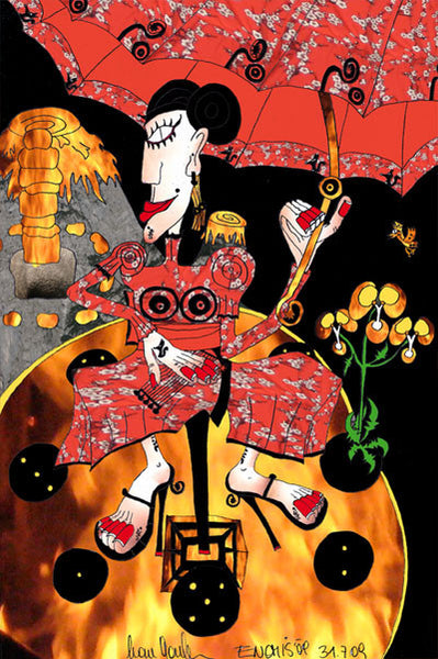 Simone Gautsch - Die Japanerin 2 Poster Kunstdruck - Simone Gautsch, Grossgmain, Österreich Wandbild