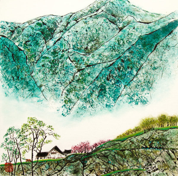 Li Zhou - Blue mountians Poster Kunstdruck - Li Zhou, Spreitenbach, Schweiz Wandbild