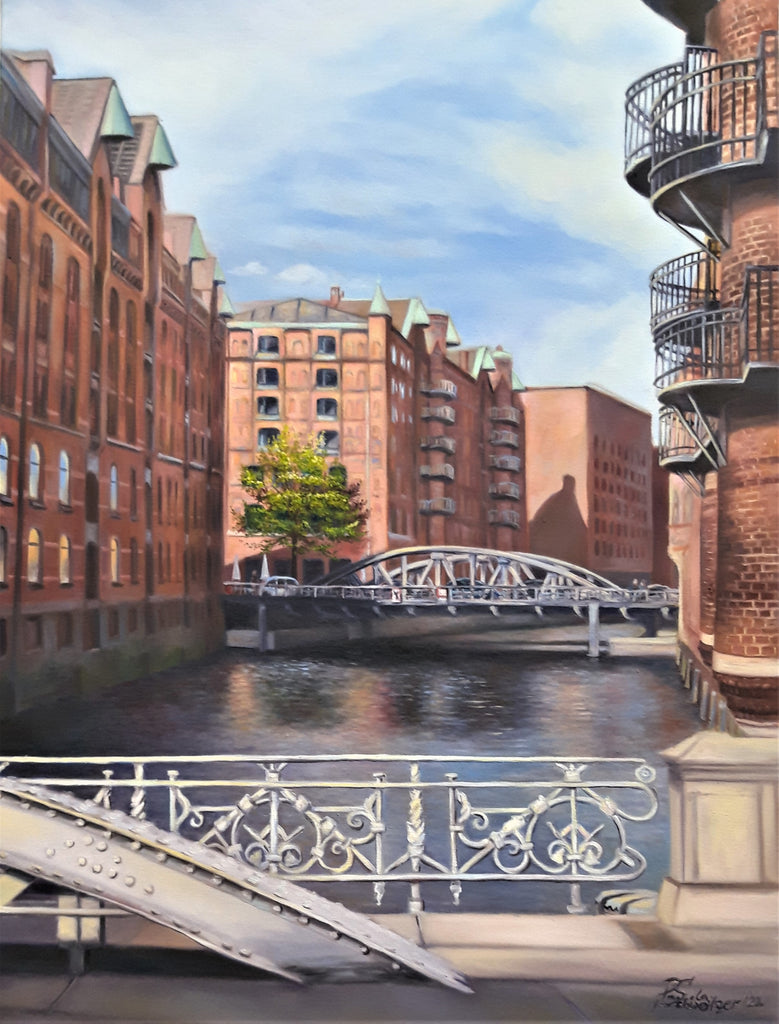 Pamela Schweitzer - Speicherstadt und der kleine grüne Baum