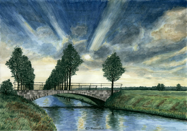 Lothar Schulz-Wapen - Ohrebrücke Poster Kunstdruck - Lothar Schulz-Wapen, Klötze, Deutschland Wandbild