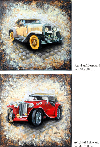Johanna Kegebein - Oldtimer (2-teilig) Poster Kunstdruck - Johanna Kegebein, Zwingenberg, Deutschland Wandbild