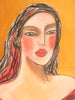 Rose Rauch - Langhaarige mit roten Shirt Poster Kunstdruck - Rose Rauch, Taufkirchen, Deutschland Wandbild
