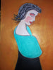 Rose Rauch - Mädchen mit grüner Stola Poster Kunstdruck - Rose Rauch, Taufkirchen, Deutschland Wandbild
