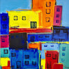 Heike Ponge - Bunte Stadt mit Katzen 1