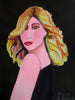 Rose Rauch - Blondhaarige mit schwarzem Shirt Poster Kunstdruck - Rose Rauch, Taufkirchen, Deutschland Wandbild