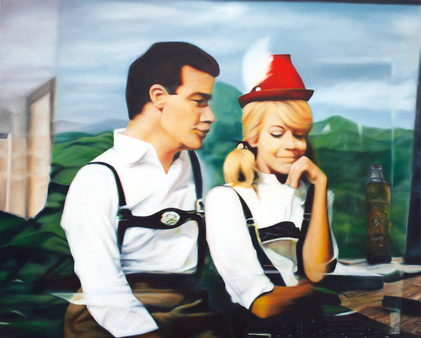 Adrienne Egger - Sing, Yodler Bua! Poster Kunstdruck - Adrienne Egger, Adnet, Österreich Wandbild
