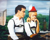 Adrienne Egger - Sing, Yodler Bua! Poster Kunstdruck - Adrienne Egger, Adnet, Österreich Wandbild