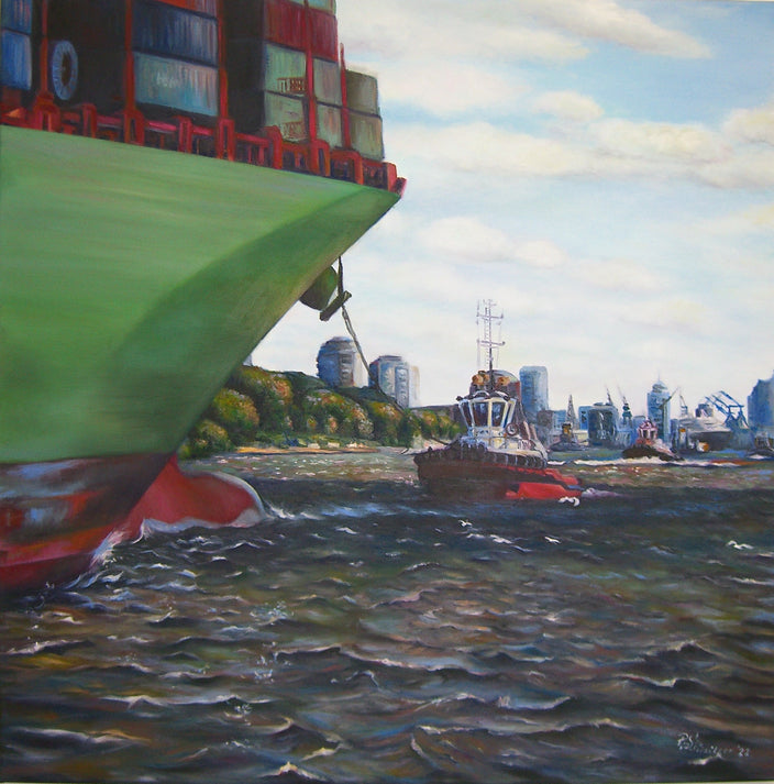Pamela Schweitzer - Elbe, Sonne und Wind