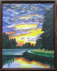 Lothar Schulz-Wapen - Sonnenhimmel überm Fluss Poster Kunstdruck - Lothar Schulz-Wapen, Klötze, Deutschland Wandbild