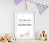 Those who don't believe in magic will never find it Poster Kunstdruck - Typografie Kinder, KUNST-ONLINE Wandbild