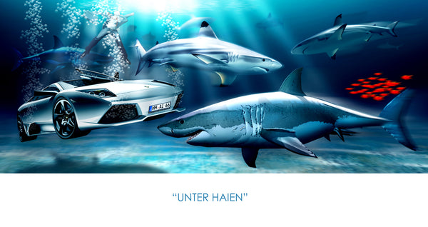 Rolf Schepp - Among sharks Poster Kunstdruck - Rolf Schepp, Bischoffen, Deutschland Wandbild