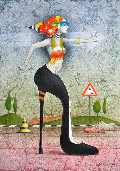Michael Becker - Verkehrsgefährdung Poster Kunstdruck - Michael Becker, Bremen, Deutschland Wandbild