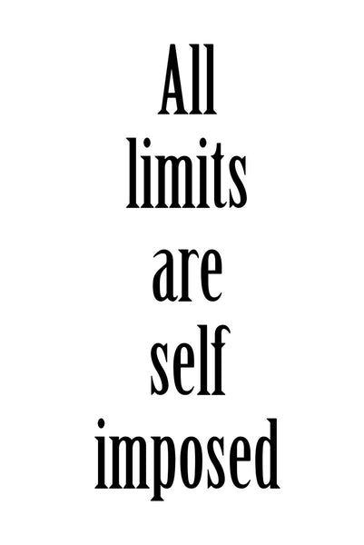 All limits are self imposed Poster Kunstdruck - Typografie, KUNST-ONLINE Wandbild