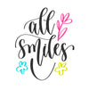 All smiles Poster Kunstdruck - Typografie, KUNST-ONLINE Wandbild