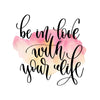 Be in love with your life Poster Kunstdruck - Typografie, KUNST-ONLINE Wandbild