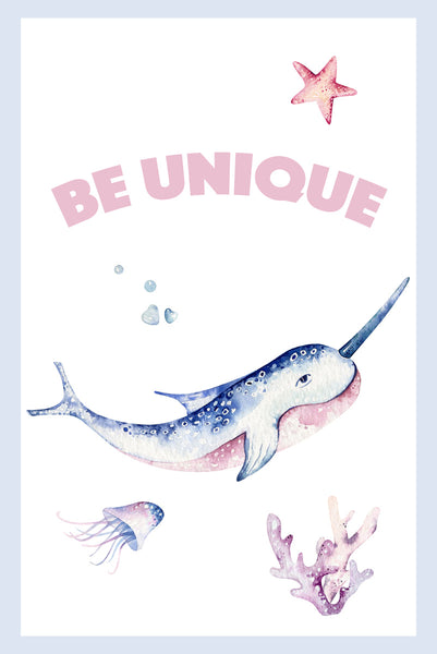 Be unique Poster Kunstdruck - Kunst für Kinder, KUNST-ONLINE Wandbild