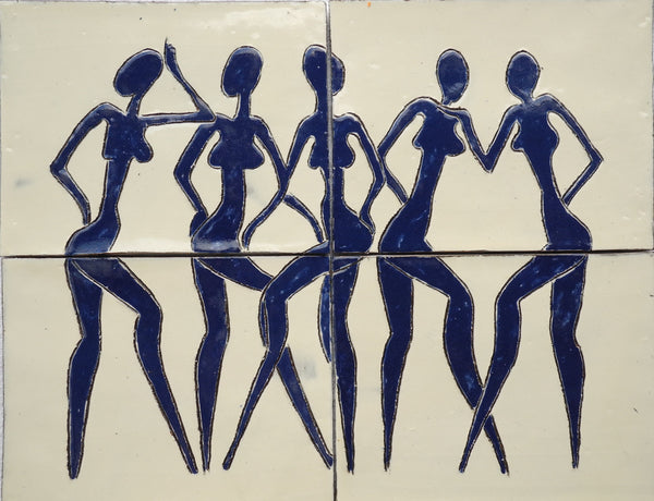 Helke Greb - Fünf blaue afrikanische Frauen