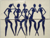 Helke Greb - Fünf blaue afrikanische Frauen Poster Kunstdruck - Helke Greb, Essenheim, Deutschland Wandbild