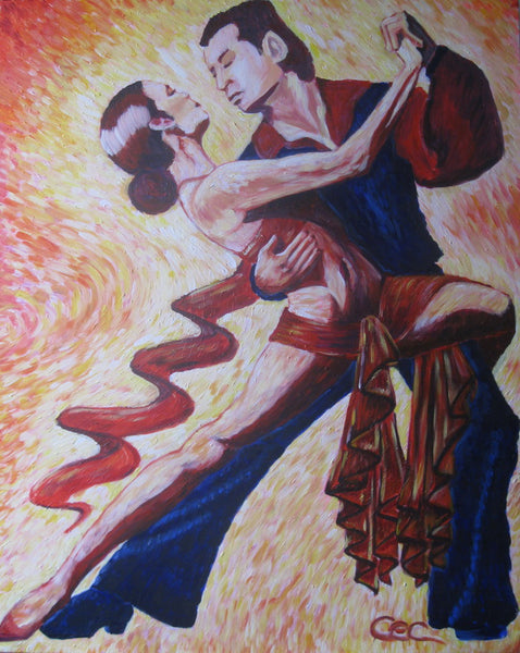 Claudia Cekal - Das Tanzpaar Poster Kunstdruck - Claudia Cekal, Thürnthal, Österreich Wandbild